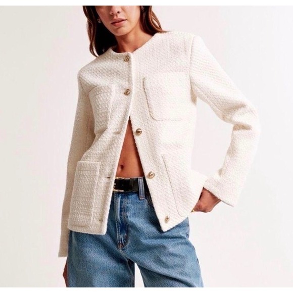 Abercrombie & Fitch Jackets & Blazers - Abercrombie & Fitch tweed button up jacket‎